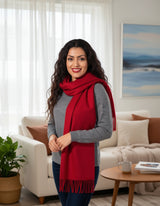 Scarf solid color made from 100% alpaca - available in 12 colors