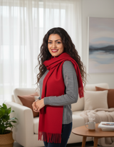 Scarf solid color made from 100% alpaca - available in 12 colors