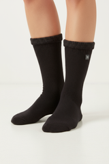 Alpaka WENDE-SOCKEN extra dick - 98% Alpaka schwarz-grau