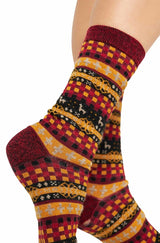 Patchwork Socken CANDELA - 67% Alpaka von Apu Kuntur