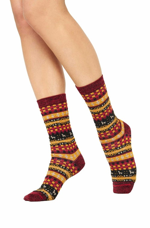 Patchwork Socken CANDELA - 67% Alpaka von Apu Kuntur