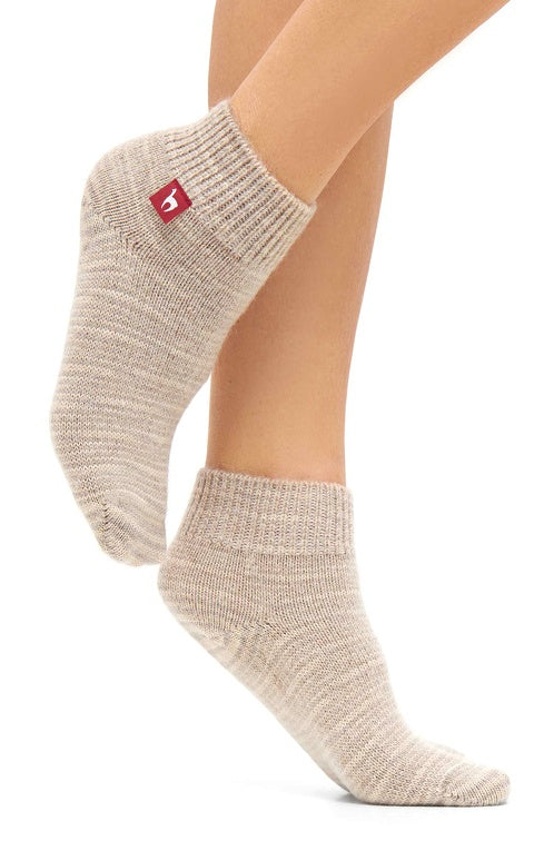 Socken FREIZEIT meliert - 52% Alpaka sand meliert von Apu Kuntur