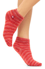 Socken FREIZEIT meliert - 52% Alpaka rot meliert von Apu Kuntur