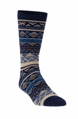 Socken INKA - 70% Alpaka blau sand von Apu Kuntur