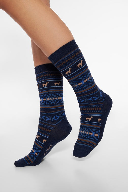 Socken JACQUARD - 70% Alpaka von Apu Kuntur