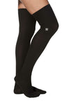 OVERKNEE Strümpfe Socken - 52% Alpaka schwarz von Apu Kuntur