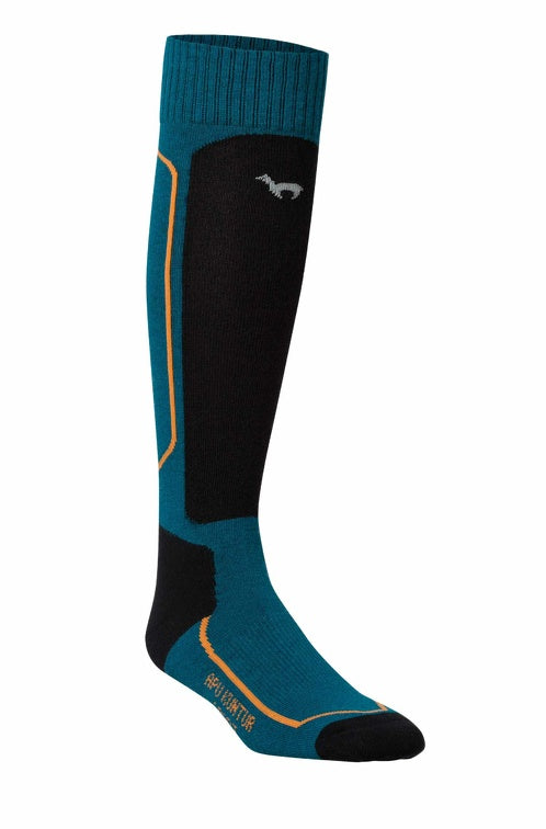 Premium SKI- & SPORTSOCKEN - 70% Alpaka petrol von Apu Kuntur