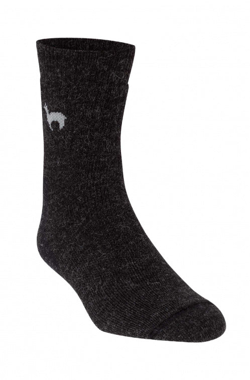 TREKKING-Socken - 52% Alpaka anthrazit von Apu Kuntur