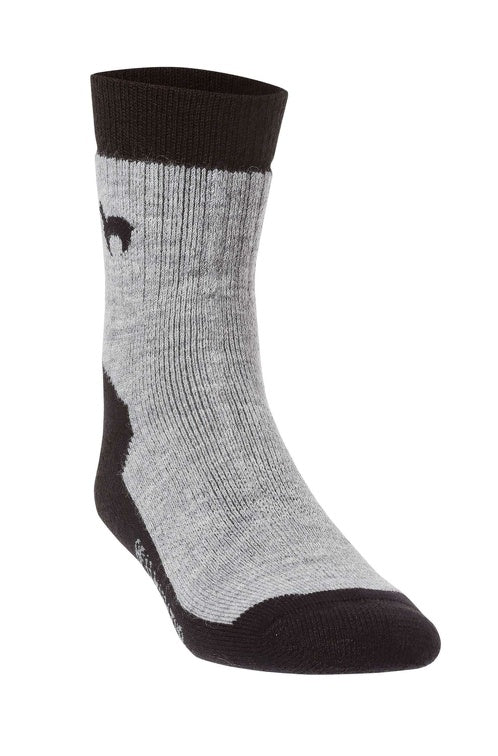 TREKKING-Socken - 52% Alpaka schwarz grau von Apu Kuntur