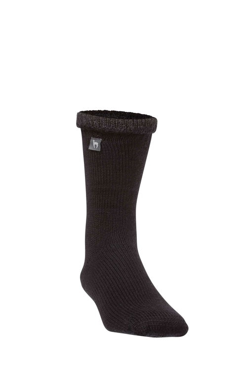 WENDE-SOCKEN extra dick - 98% Alpaka schwarz grau von Apu Kuntur