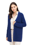 Strickjacke CARICE mit 56% Alpaka und Merino Königsblau von Apu Kuntur