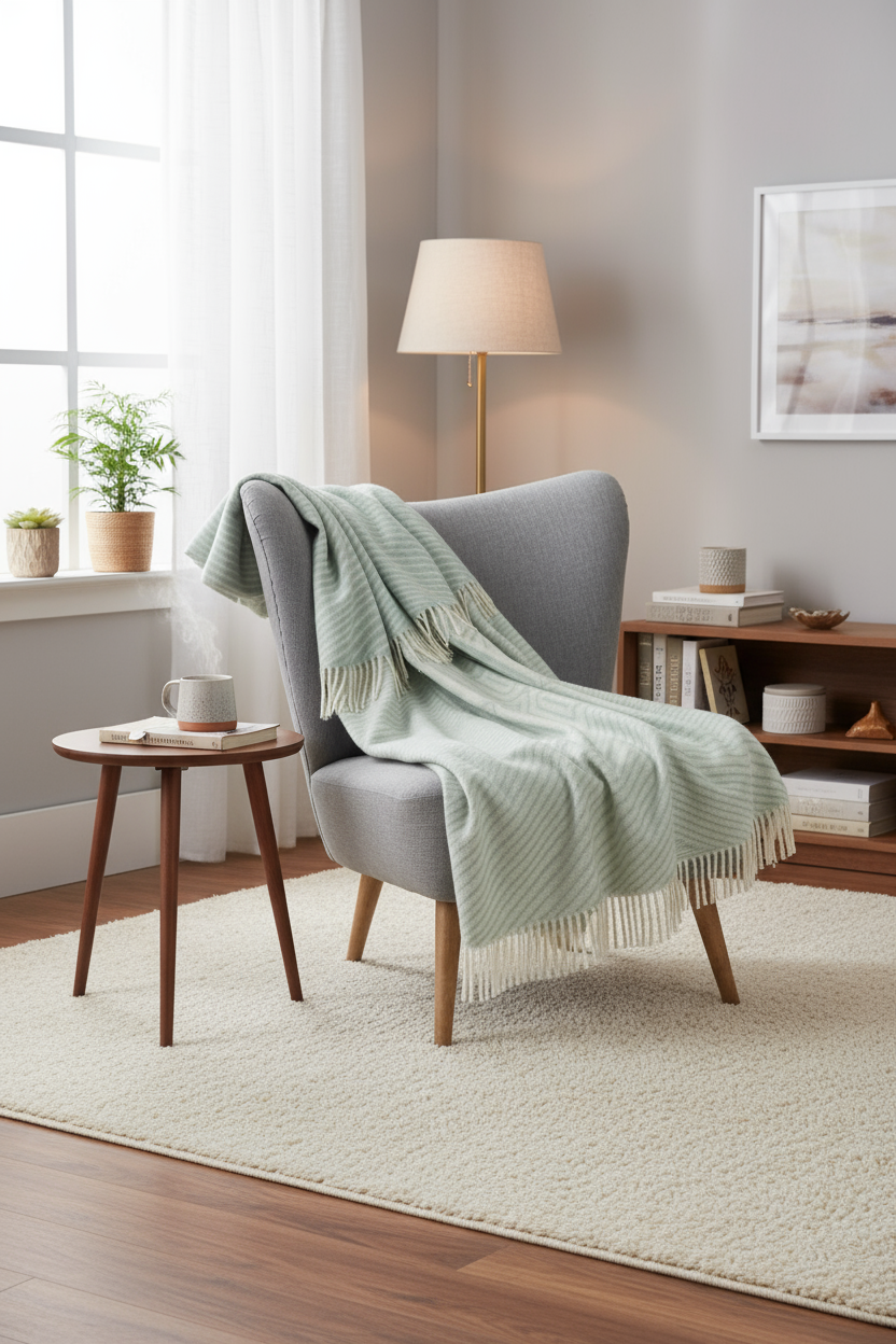 Kosedækken ENCASA af 100 % alpaka