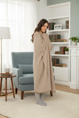 PURA NATURA Wool Blanket 100% Undyed Alpaca - Extra Large 200x147 cm