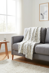 Jacquard Wool Blanket made from 100% Alpaca - Extra Large