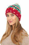 Alpaka Bommel-Mütze NAVIDAD mit Merino navidad one-size von Apu Kuntur