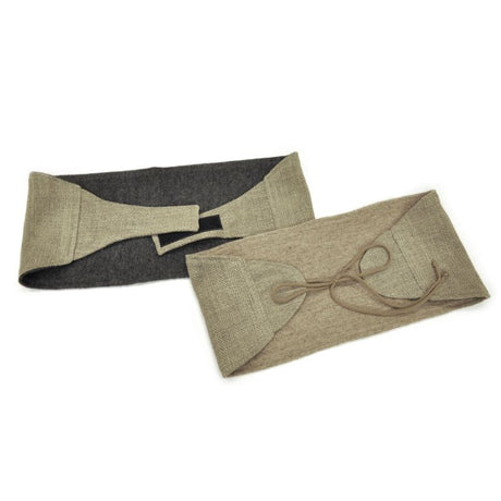 Nierenwärmer Rustika aus 50% Alpaka und 50% Merino / Außen 85% Hanf Kordel von Al's World