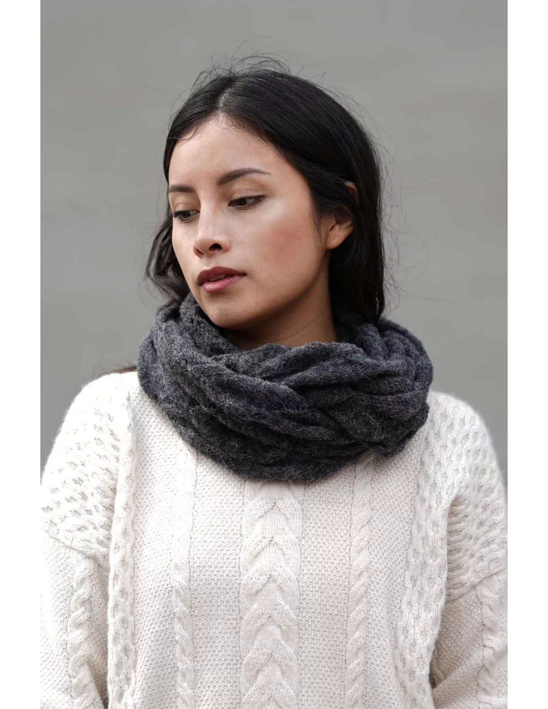 Ringschal HADIA mit 55% Alpaka und 26% Merino von Apu Kuntur