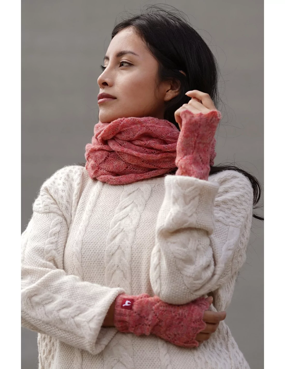 Ringschal HADIA mit 55% Alpaka und 26% Merino von Apu Kuntur