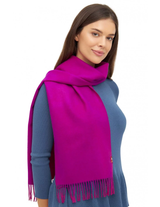Alpaka Schal Uni aus 100% Alpaka - 17 Farben fuchsia