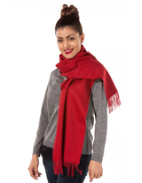 Schal Uni aus 100% Alpaka - in 12 Farben rot von Apu Kuntur