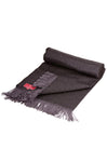 Tagesdecke FISCHGRAT aus 100% Alpaka schwarz braun 180x35 cm von Apu Kuntur