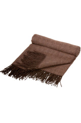 Tagesdecke FISCHGRAT aus 100% Alpaka kamel braun 180x35 cm von Apu Kuntur