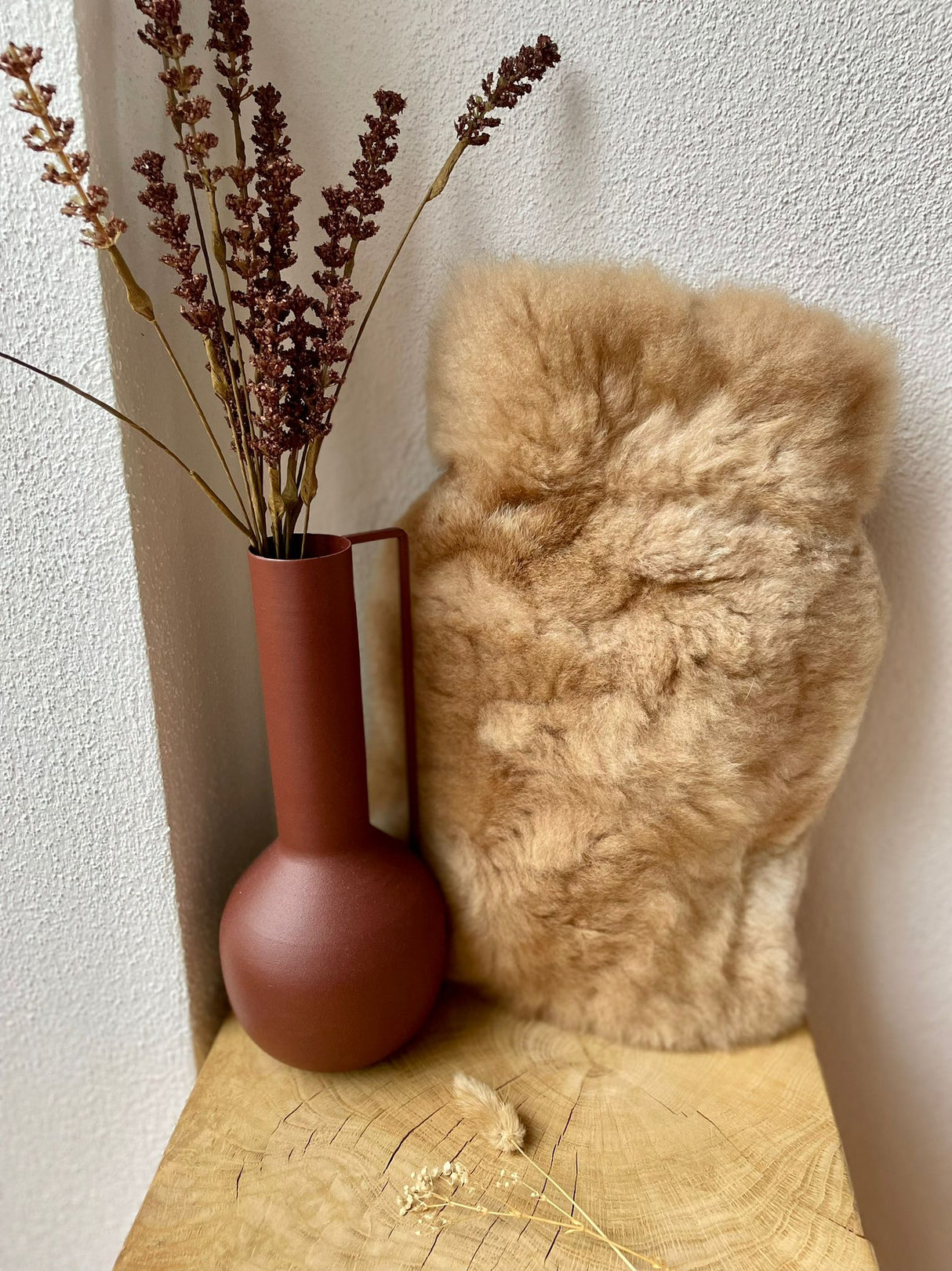 Alpaka Wärmflasche PREMIUM - braun - 100% Alpaka Fell von Millwa