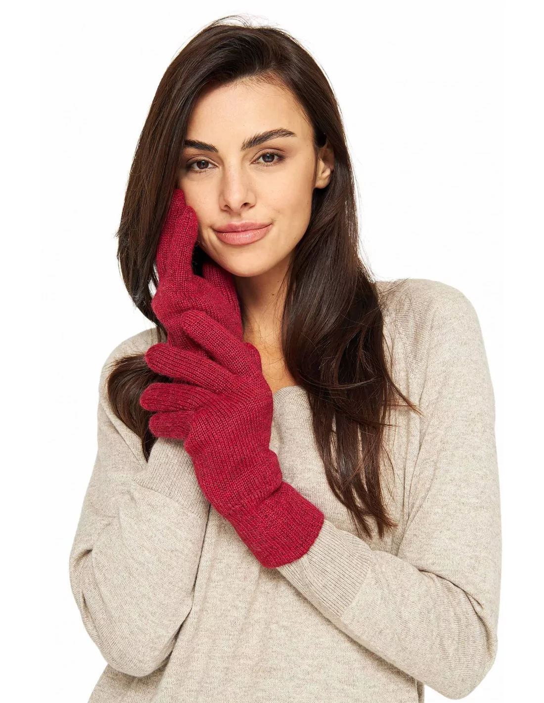 Gefütterte Fingerhandschuhe UNI aus 100% Alpaka von Apu Kuntur