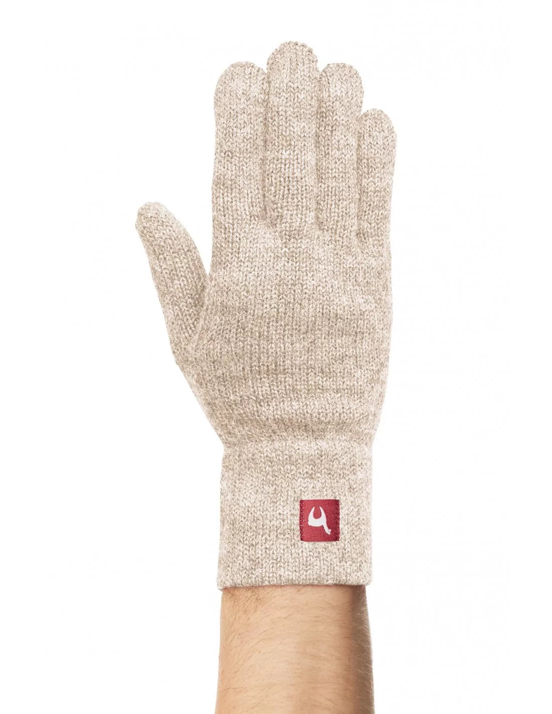Gefütterte Fingerhandschuhe UNI aus 100% Alpaka sand von Apu Kuntur