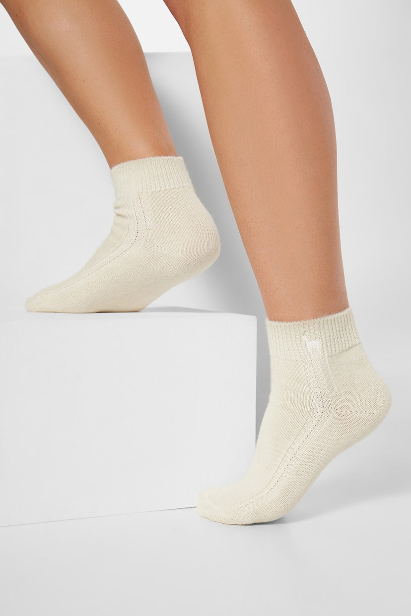 Alpaka WOHLFÜHLSOCKEN mit Aloe Vera - 52% Alpaka - creme