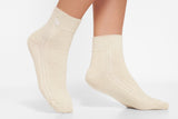 Alpaka WOHLFÜHLSOCKEN mit Aloe Vera - 52% Alpaka - creme