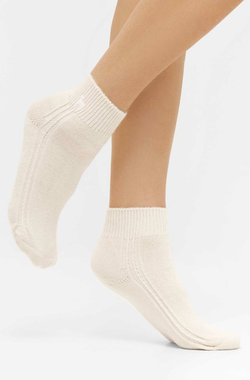 Alpaka WOHLFÜHLSOCKEN mit Aloe Vera - 52% Alpaka - creme