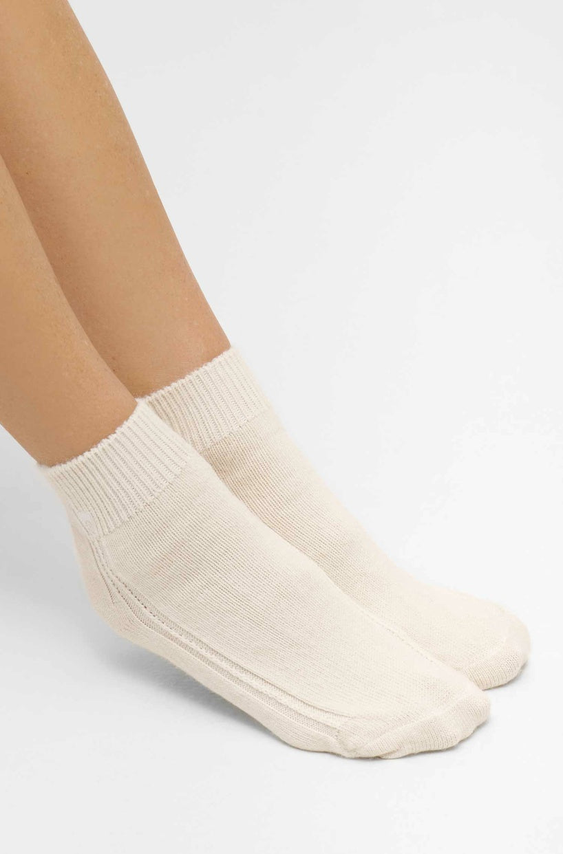 Alpaka WOHLFÜHLSOCKEN mit Aloe Vera - 52% Alpaka - creme