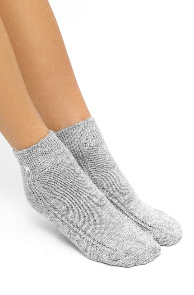 Alpaka WOHLFÜHLSOCKEN mit Aloe Vera - 52% Alpaka - grau