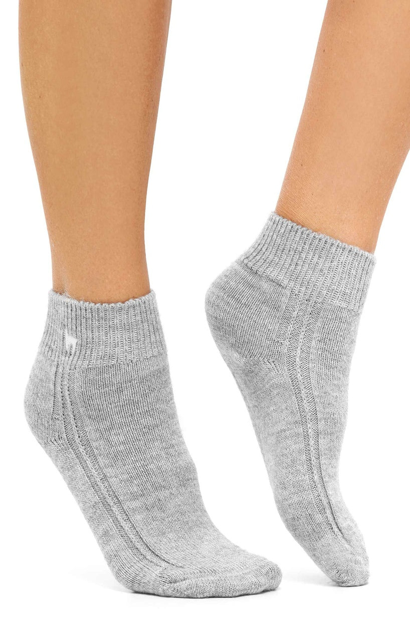 Alpaka WOHLFÜHLSOCKEN mit Aloe Vera - 52% Alpaka - grau