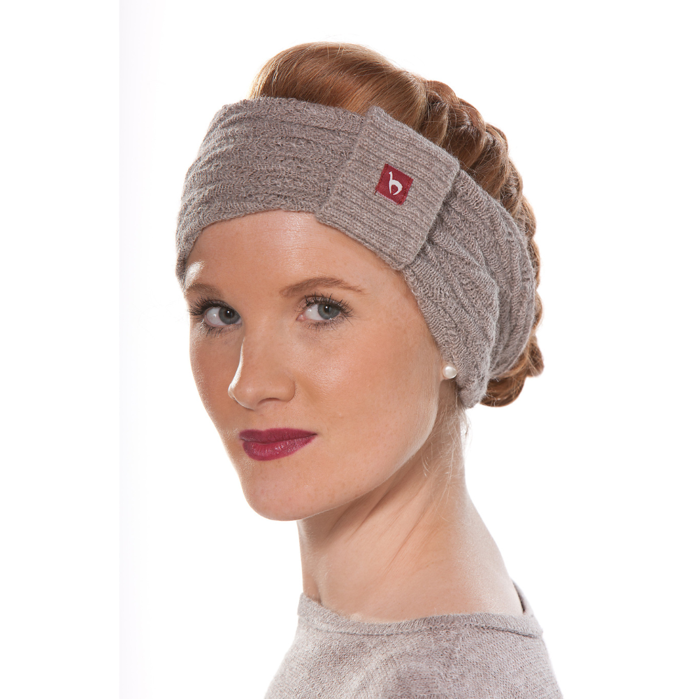 Stirnband BIESEN - 100% Alpaka sand one-size von Apu Kuntur