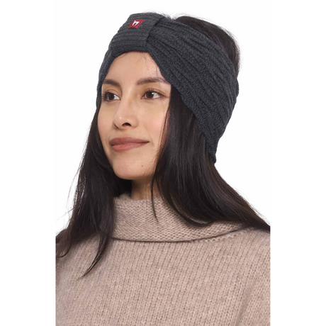 Stirnband BIESEN - 100% Alpaka anthrazit one-size von Apu Kuntur