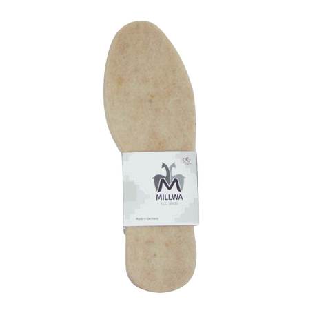 Alpaka Einlegesohlen CLASSIC - 70% Alpaka und 30% Schafwolle (Millwa) natur von Millwa