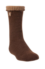 Alpaka WENDE-SOCKEN extra dick - 98% Alpaka braun-kamel