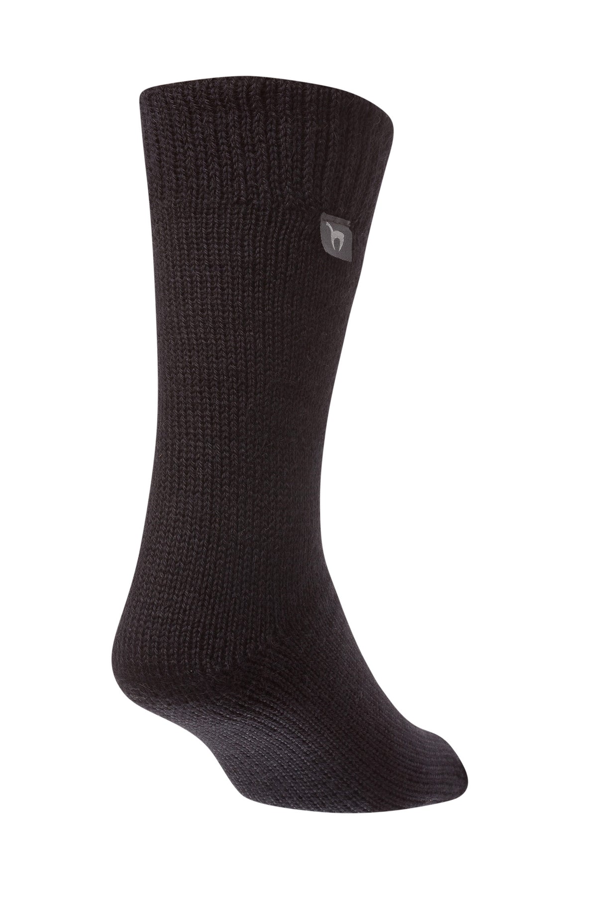 Alpaka WENDE-SOCKEN extra dick - 98% Alpaka schwarz-grau