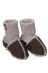 Alpaka Babyschuhe aus Schafwolle braun von Apu Kuntur