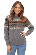 Pullover NATURA aus 100% Alpaka ungefärbt anthrazit von Apu Kuntur