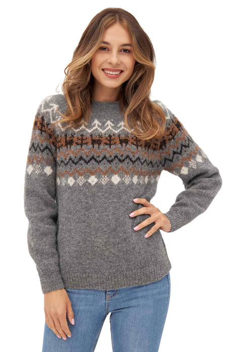 Pullover NATURA aus 100% Alpaka ungefärbt anthrazit von Apu Kuntur