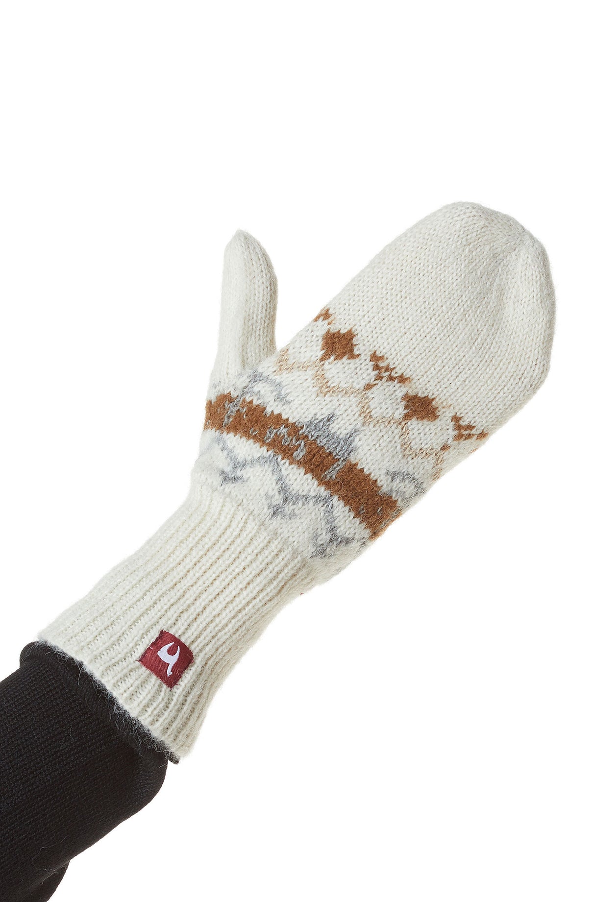 Fausthandschuhe NATURA aus 100% Alpaka Superfine weiss von Apu Kuntur