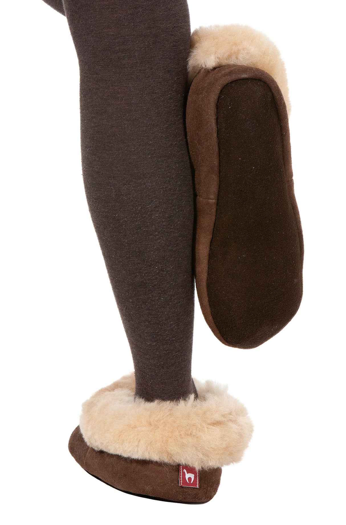 Alpaka Fellpantoffeln aus Schafwolle und Alpakafell von Apu Kuntur