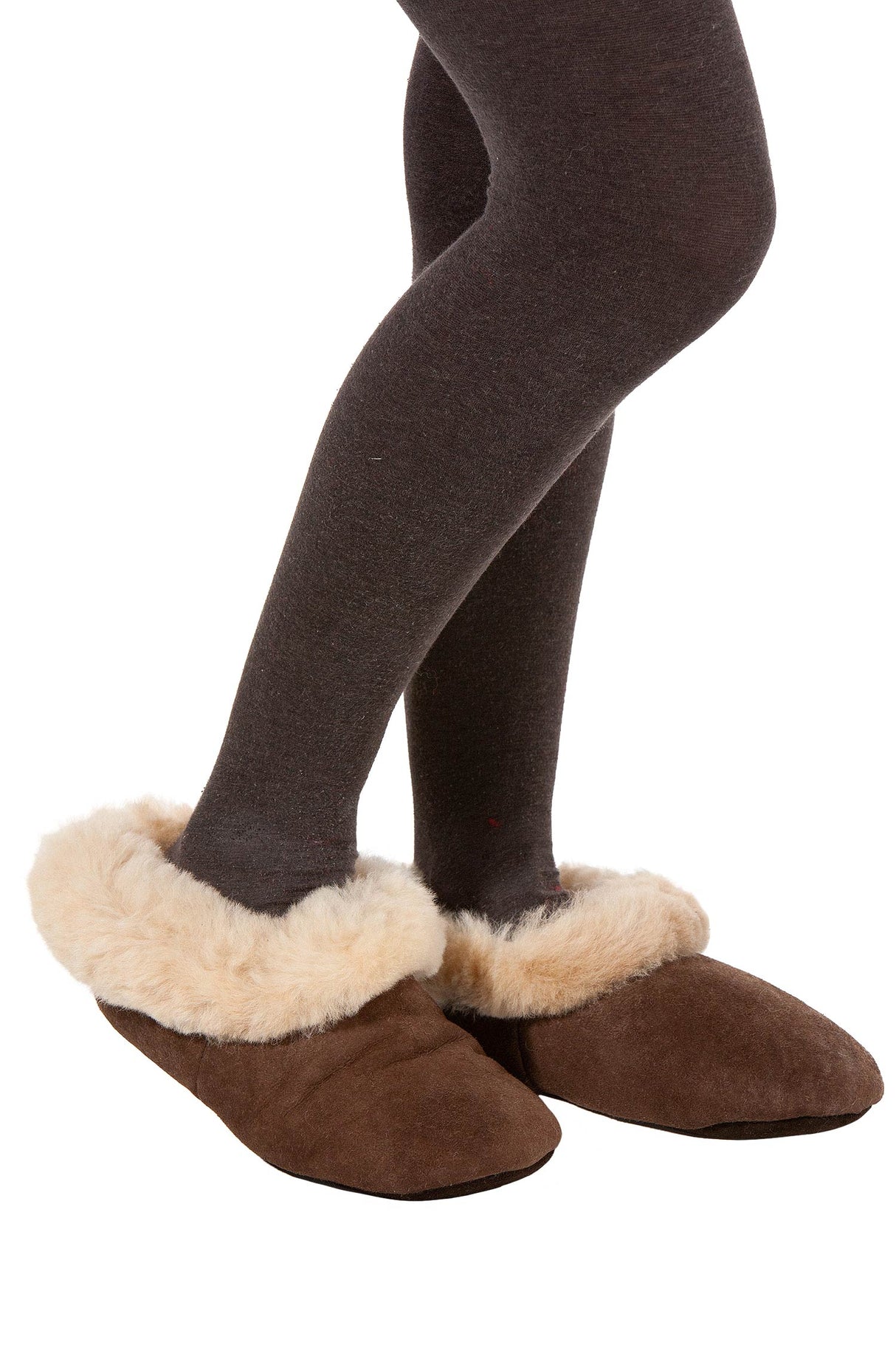 Alpaka Fellpantoffeln aus Schafwolle und Alpakafell von Apu Kuntur