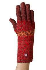 Fingerhandschuhe CHIMU aus 100% Alpaka rot von Apu Kuntur