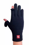 Fingerhandschuhe TOUCH aus 100% Alpaka schwarz von Apu Kuntur