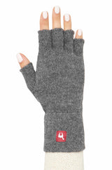 Handschuhe HALBFINGER aus 100% Alpaka grau von Apu Kuntur