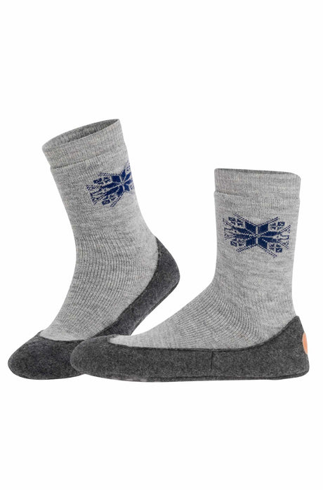 Alpaka HÜTTENSCHUHE DELUXE Hausschuhe grau von Apu Kuntur